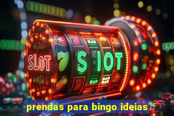 prendas para bingo ideias